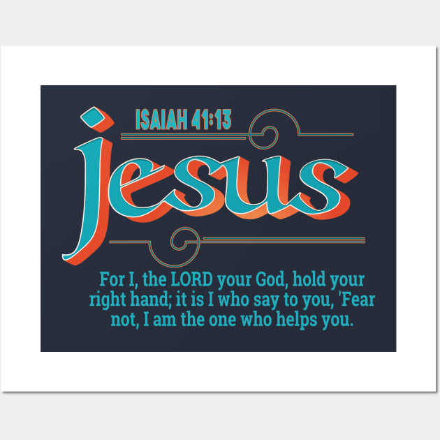 For I, the Lord your God - bible Verses Wall Art by RAMKUMAR G R